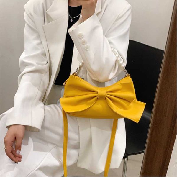 

waist bags the summer fashion clutch bag with bow, one-shoulder for women, temperament envelope and pearl cross-body
