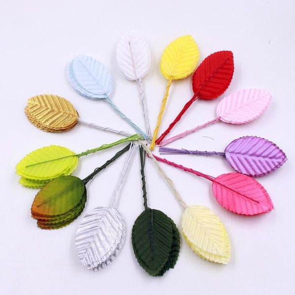 

30pcs/lot silk tree leaf artificial flowers for wedding party home decoration diy craft gift wreath scrapbook flower acc qylmal