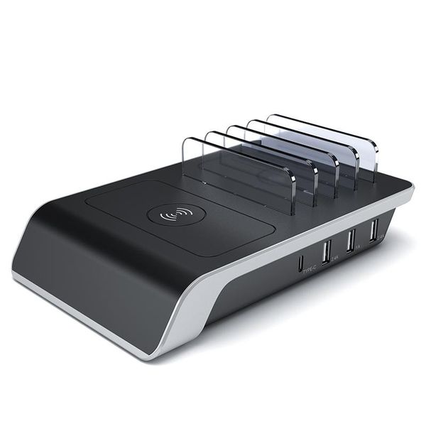 

cell phone mounts & holders 4 ports usb charger fast charge smartphone bracket support wirless charging puo88