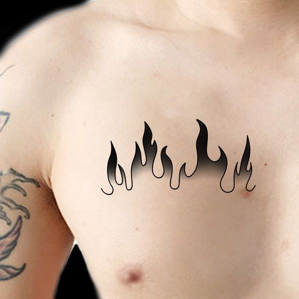 

tattoo paste waterproof lasting personalized tattoo tide men and women ins japan south korea dark wind h back finger arm