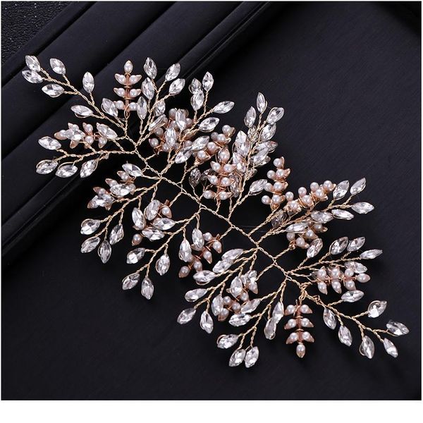 

new bride headband rhinestone crystal headband wedding hair accessories bridal tiara queen hair accessories handmade jllqem, Silver