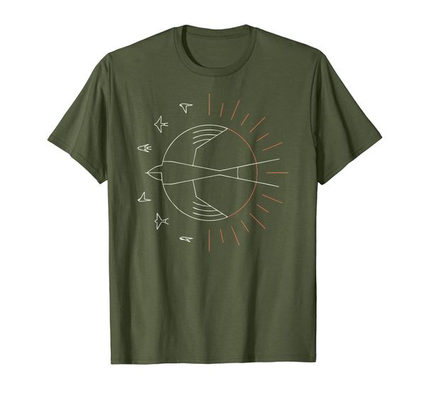 

summer swallow the sun t-shirt, White;black