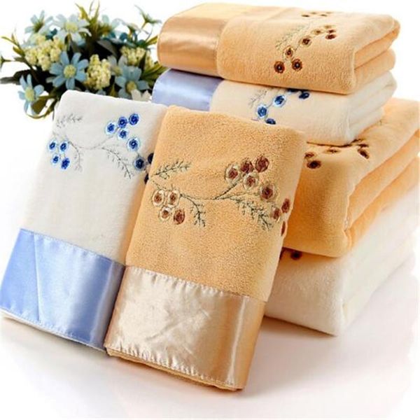 

towel clean hearting 3pieces set fabric women men face washcloth hand towels bath camping shower bathroom adults flowers