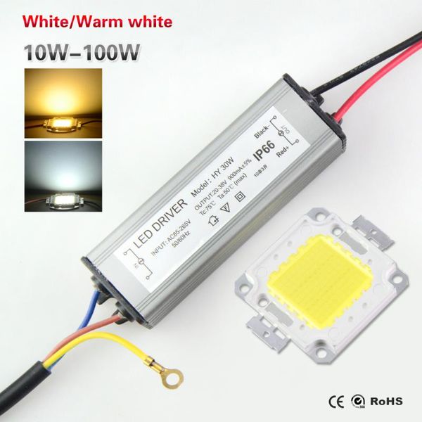 

bulbs led chips 10w 20w 30w 50w 100w high power cob lamp chip bulb with driver for diy floodlight spot light lawn