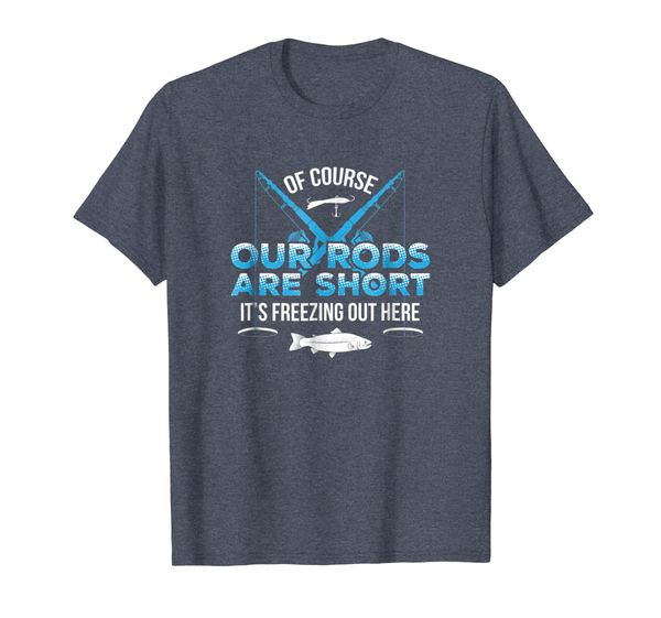 

ice fishing short rods winter ice fishing tshirt, White;black