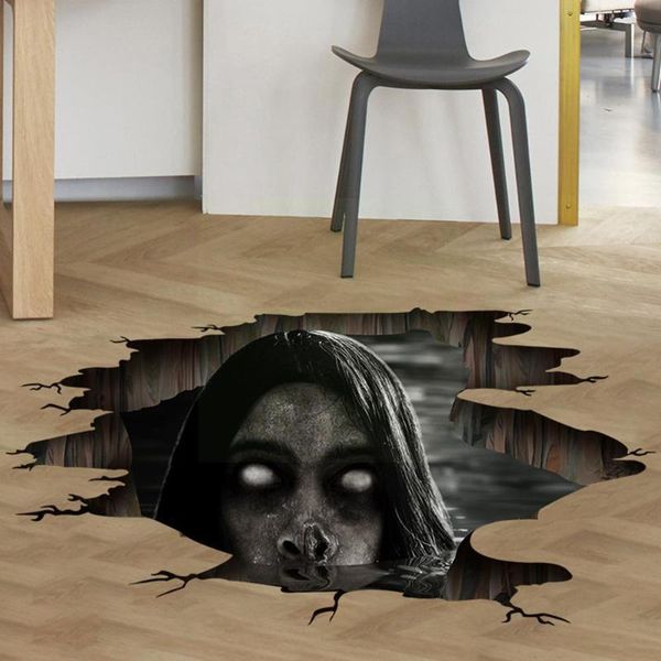 

wall stickers halloween 3d horror ghost decals decor stcikers movies wallpaper decoration trick household q5z5