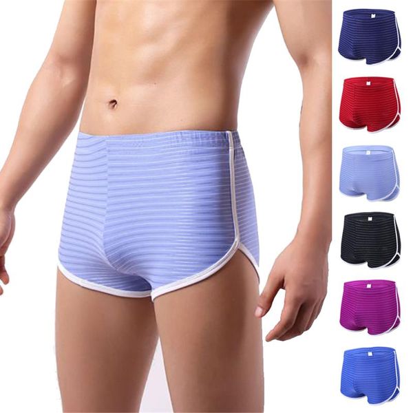 

underpants men underwear boxer shorts soft home arrow pants sleep breathable boxershorts long casual briefs hombre, Black;white