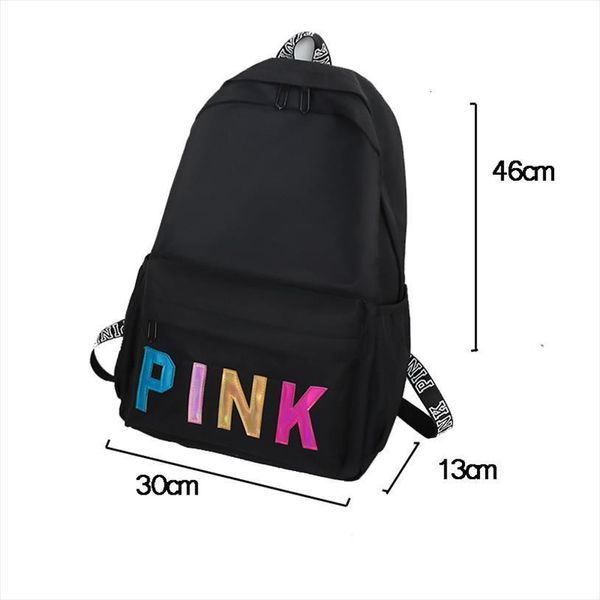

waterproof oxford cloth backpack teenage large capacity school bag casual simple solid color for women