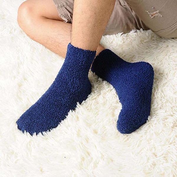 

salenew collection on gentlemen fat coral fleece slippers antislip cats flour towel thermal men socks breathing meias hocok, Black