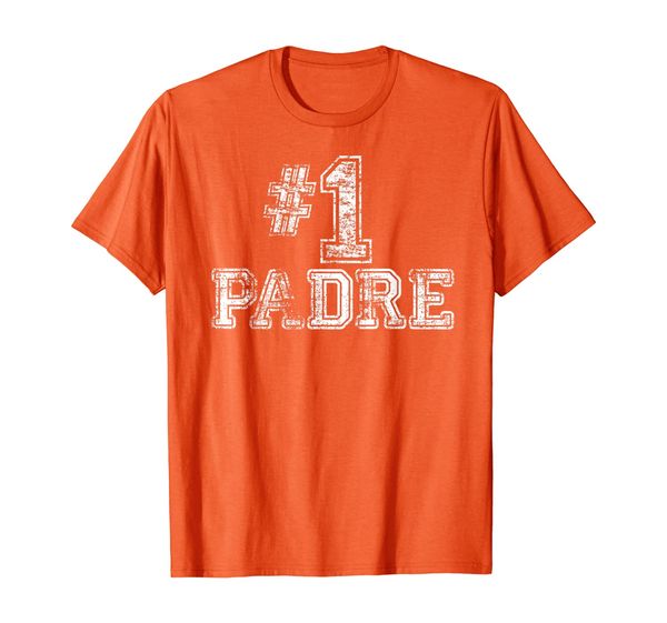

#1 padre - number one sports father's day gift t-shirt, White;black