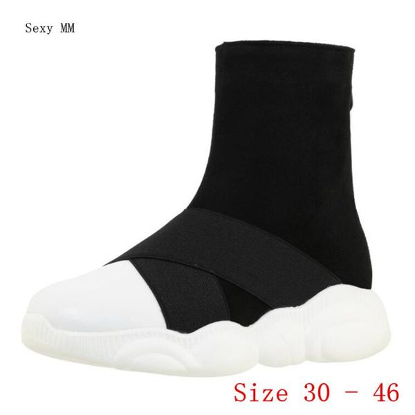 

boots winter warm women ankle shoes woman short botas femininas botte femme small plus size 30 - 46, Black