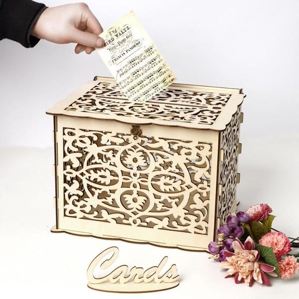 

diy wooden wedding card box money box rustic wedding greeting sign holder for anniversary baby shower birthday party supplies