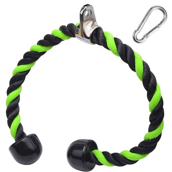 

accessories triceps rope pull down cable machine nylon easy to grip with steel hook fitness attachment for home gym
