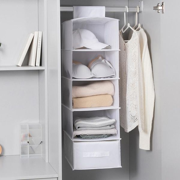 

clothing & wardrobe storage 1/3/5-shelf hanging closet organizer oxford cloth foldable underwear rack clothes handbag accessories b03e