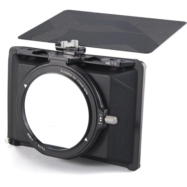 MB-T15 4 * 5.65 CN (Origin) Mini Matte Box Bandiera superiore in fibra di carbonio per DSLR Mirrorless Camera A7 A6 Tiltaing Blackmagic BMPCC 4K 6K Cage