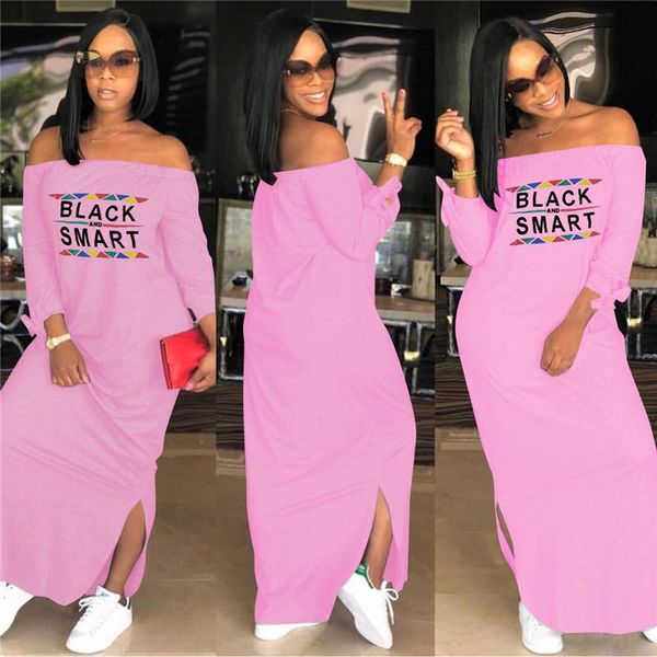 

dresses black dress dress split sleeve slash neck long smart autumn long loose women letter print dresses designer spring skirt clothin rmqo