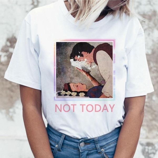 

aesthetic grunge funny t shirt women print short sleeve t-shirt harajuku ullzang tshirt fashion graphic tees female, White