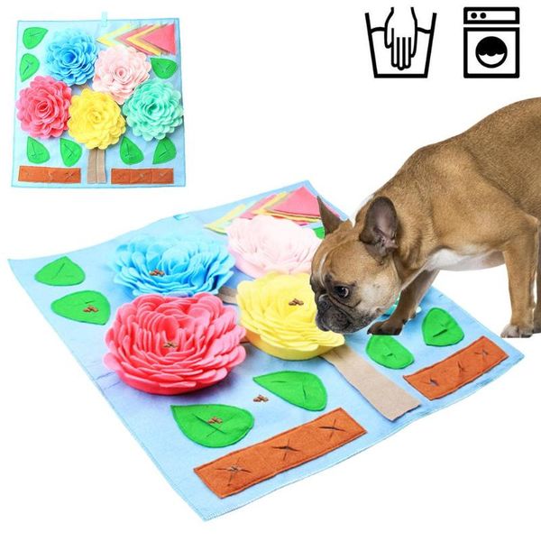 

kennels & pens dog snuffle mat pet slow feeding washable foraging smell training puzzle toy stress relief sniffing blanket