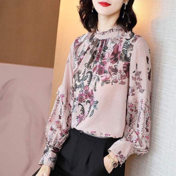 

women's t-shirt 2021 spring print heavyweight shirt female celebrity fancy long sleeve fashion temperament top, White