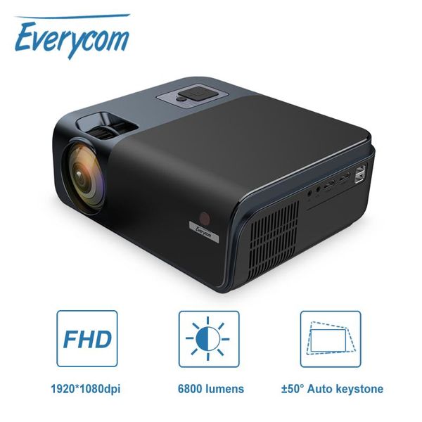 

projectors everycom r15 native 1080p video projector wifi optional full hd 6800 lumens fhd bluetooth keystone movie beamer home cinema