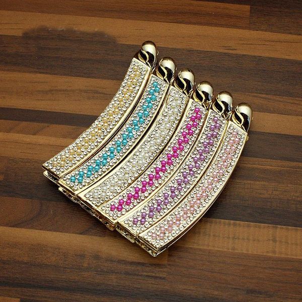 

hair clips & barrettes fashion crystal rhinestone banana clip for black barrette pearl hairpin women jewelry accessories claw, Golden;silver