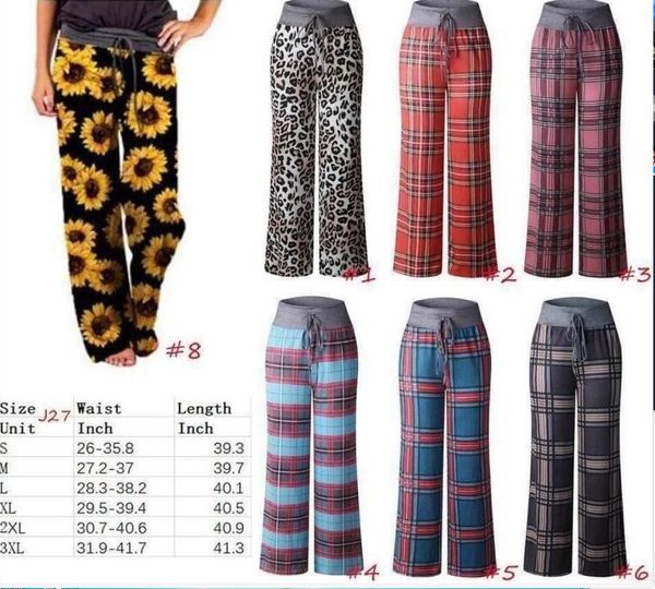 

2021 new leopard print comfortable casual stretch drawstring casual women's wide leg pants, Black;white