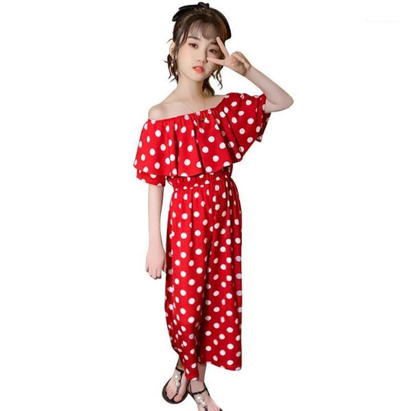 

jumpsuits big girl jumpsuit strapless polka dot sun protection clothing summer clothes set 6 8 10 12 141, Blue