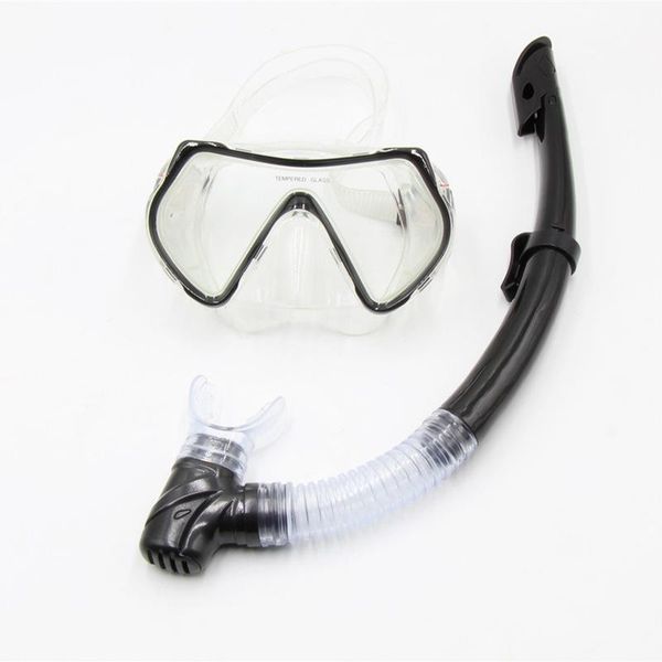 

snorkeling diving mask semi-dry snorkel set swimming goggles breath tube