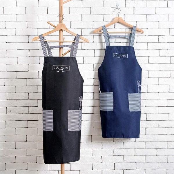 

waterproof japanese style apron canvas kitchen pocket sleeveless apron home coveralls coiffeur household merchandises ef50ac