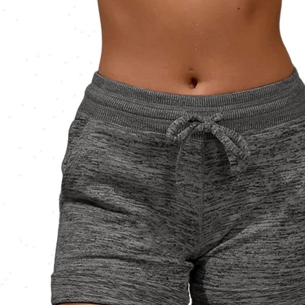 

summer women fast drying drawstring shorts workout fitness running sport female shorts cotton high waist gym cycling shorts, White;black