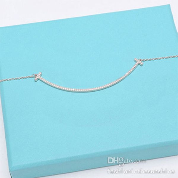 

designer women mens smile pendant pendants necklace diamond necklaces fashion jewelry clavicle chain fresh simple person, Silver