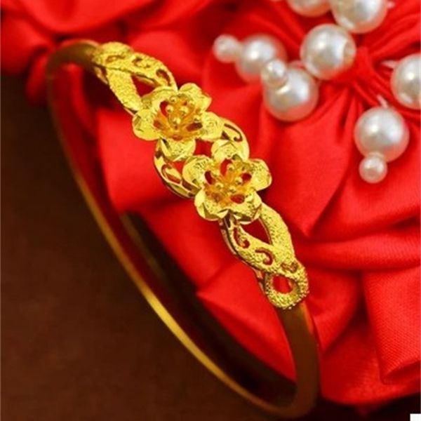 

noble yellow gold filled flower bracelet (pfmcgy88, Black