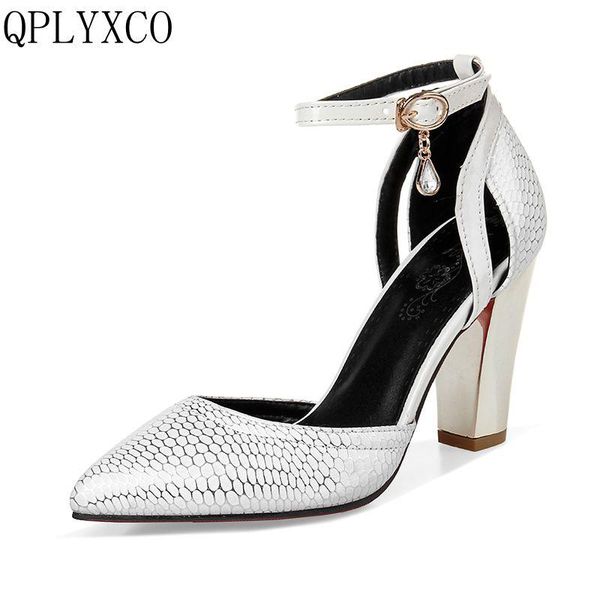 

dress shoes qplyxco elegant fashion sandals big size 32-43 woman pointed toe high heels pumps party wedding women platform b, Black
