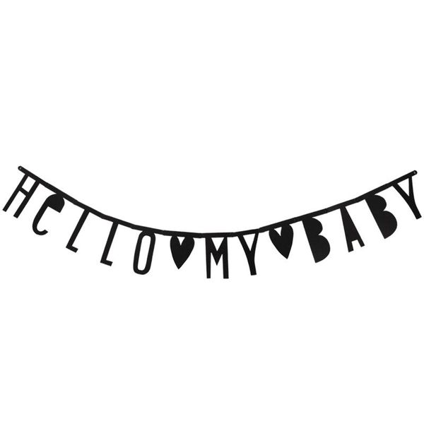 

party decoration felt cloth garland banner for kids' birthday hanging supplies (hello my baby) #q8
