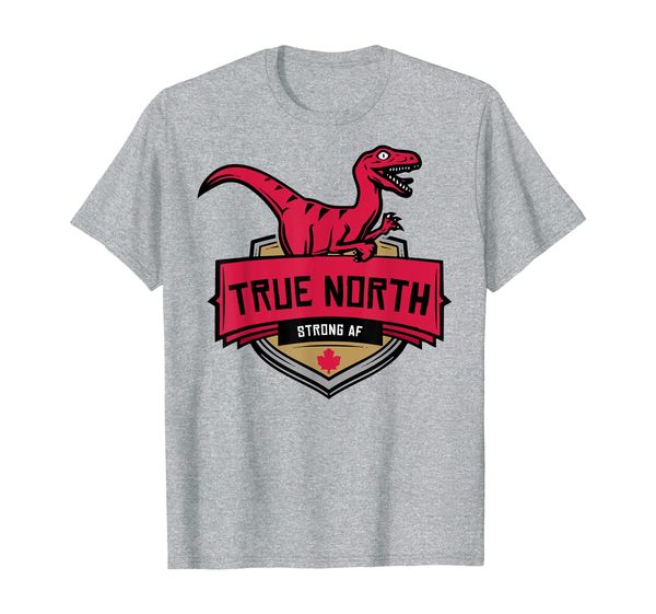 

true north strong and (emblem shirt), White;black