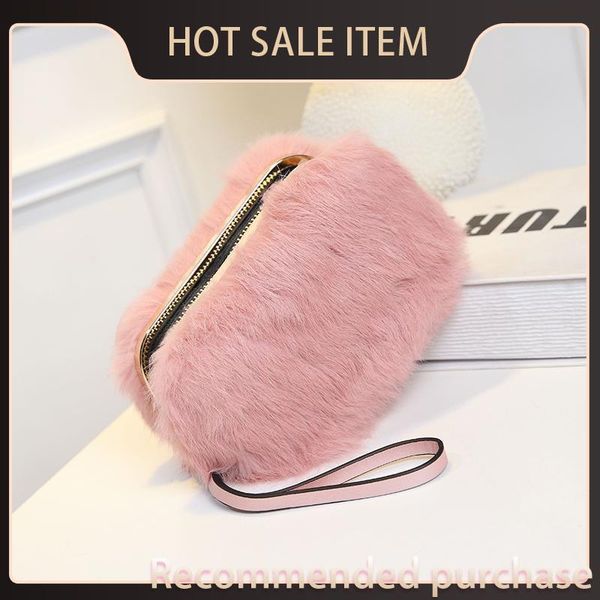 

fashion purse faux 2021 bags cocktail handbag money women clutch fur purse bag evening 3 colors hirlt