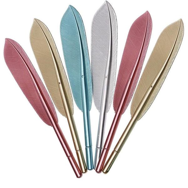 

gel pens 20pcs feather pen artificial wing black ink novelty creative design for office school students supplies art