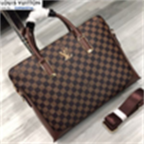 

brand designer handles luxury m8706-1 body casual briefcase cross coffee grid men iconic handbags shoulder bags messenger bags totes clu