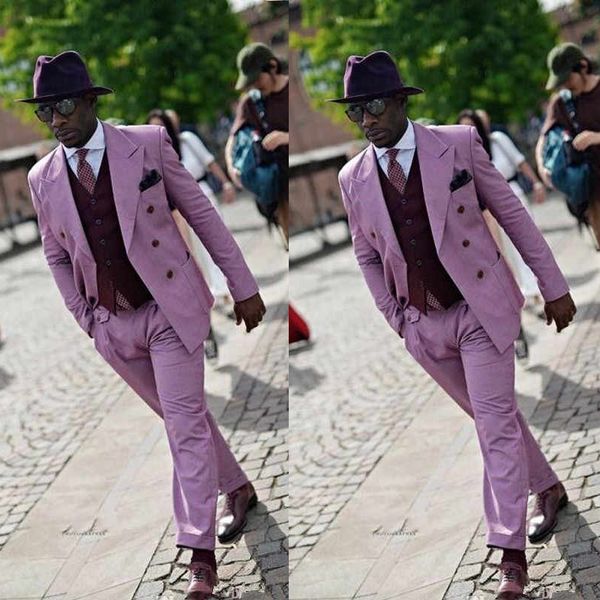 

spring summer men tuxedos fashion slim fit peaked lapel groom mens pants suits business prom dinner blazer suit (jacket+pants), Black;gray