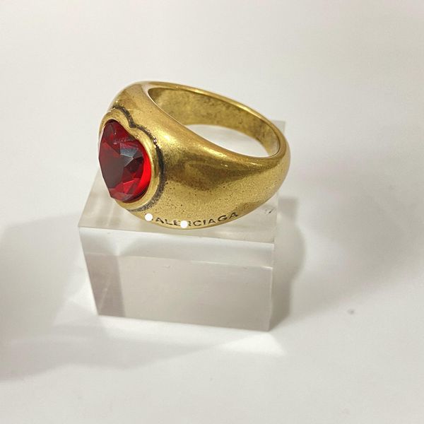 

love red diamond ring advanced personality ring atmospheric fashion star, Golden;silver