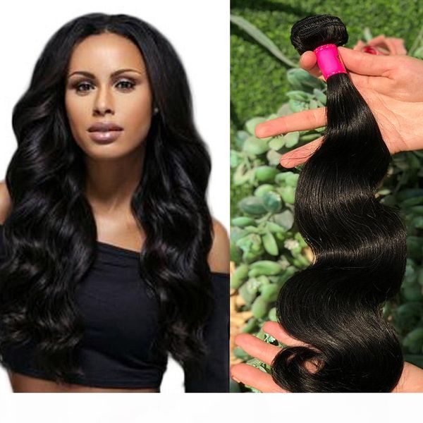 

9a grade brazilian virgin hair body wave unprocessed virgin brazilian hair 9 bundle deals brazilian peruvian human hair bundles, Black