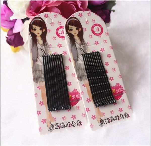 

hair accessories 20set 50card/set black wire hairpin quality wave bobby hairpins fringe clips wedding pin1, Slivery;white