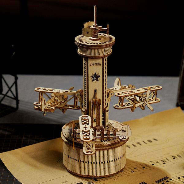 

rokr music box 3d wooden puzzle game assembly model building kits toys for children kids birthday gifts amk