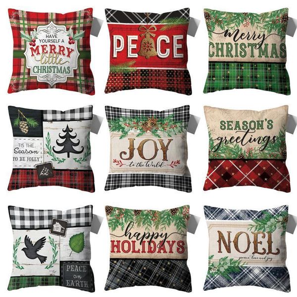 

cushion/decorative pillow christmas cushion cover merry decorations for home ornament case xmas sofa gifts covers decorative
