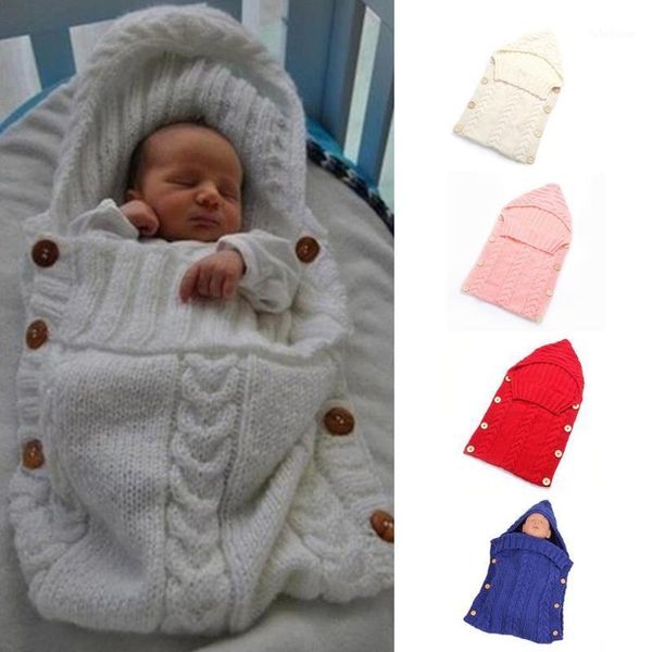 

born baby sleeping bag winter warm envelope stroller blanket with buttons for babies swaddling blanket1