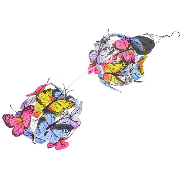 

solar lamps 1pc wind chime hanging garden butterflies ornament light