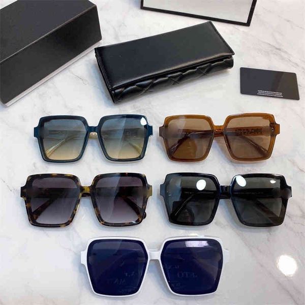 

2022 factory wholesale fashion trend big box sunglasses star net red same personalized letter leg sunglasses ch5434, White;black