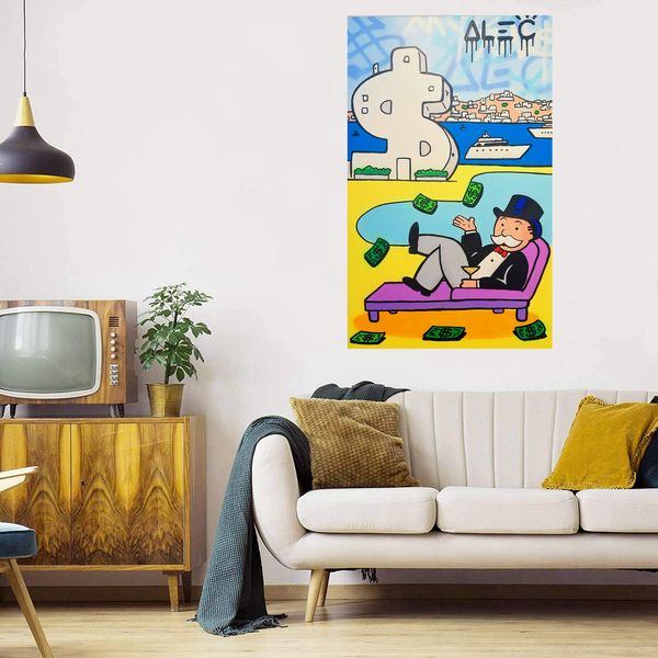 

alec monopoly luxury life large oil painting on canvas home decor handcrafts /hd print wall art pictures customization is acceptable 2107081