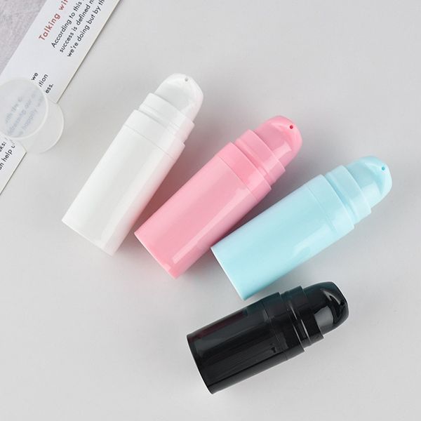 Bottiglie vuote di plastica per pompa airless da 5 ml/10 ml/15 ml Contenitore cosmetico per bottiglia di lozione per pressione di vuoto all'ingrosso A217231