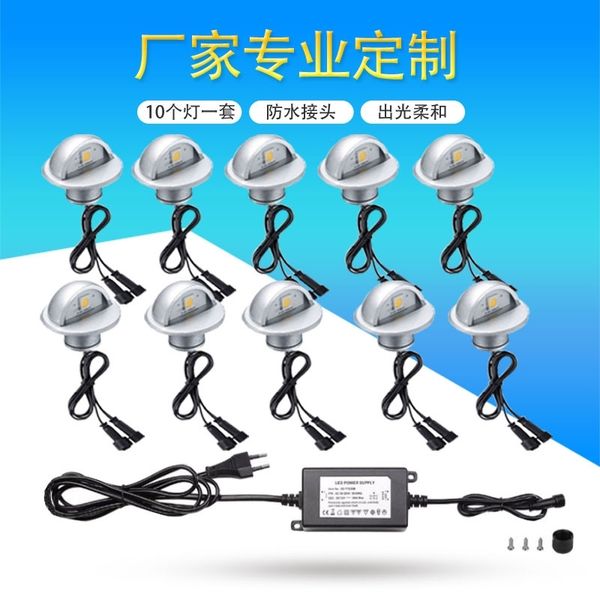 

12v black ip67 half moon deck floor stage corridor decorative buried lamp